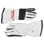 Pro Reverse Stitch 2 Layer SFI-5 Gloves-White/Black