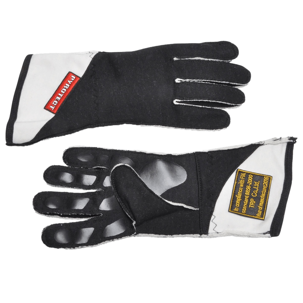 Pyrotect-Pro-Series-Gloves-Black-Custom-1.png Pro One Reverse Stitch 2 Layer FIA Gloves-Black - Image 1