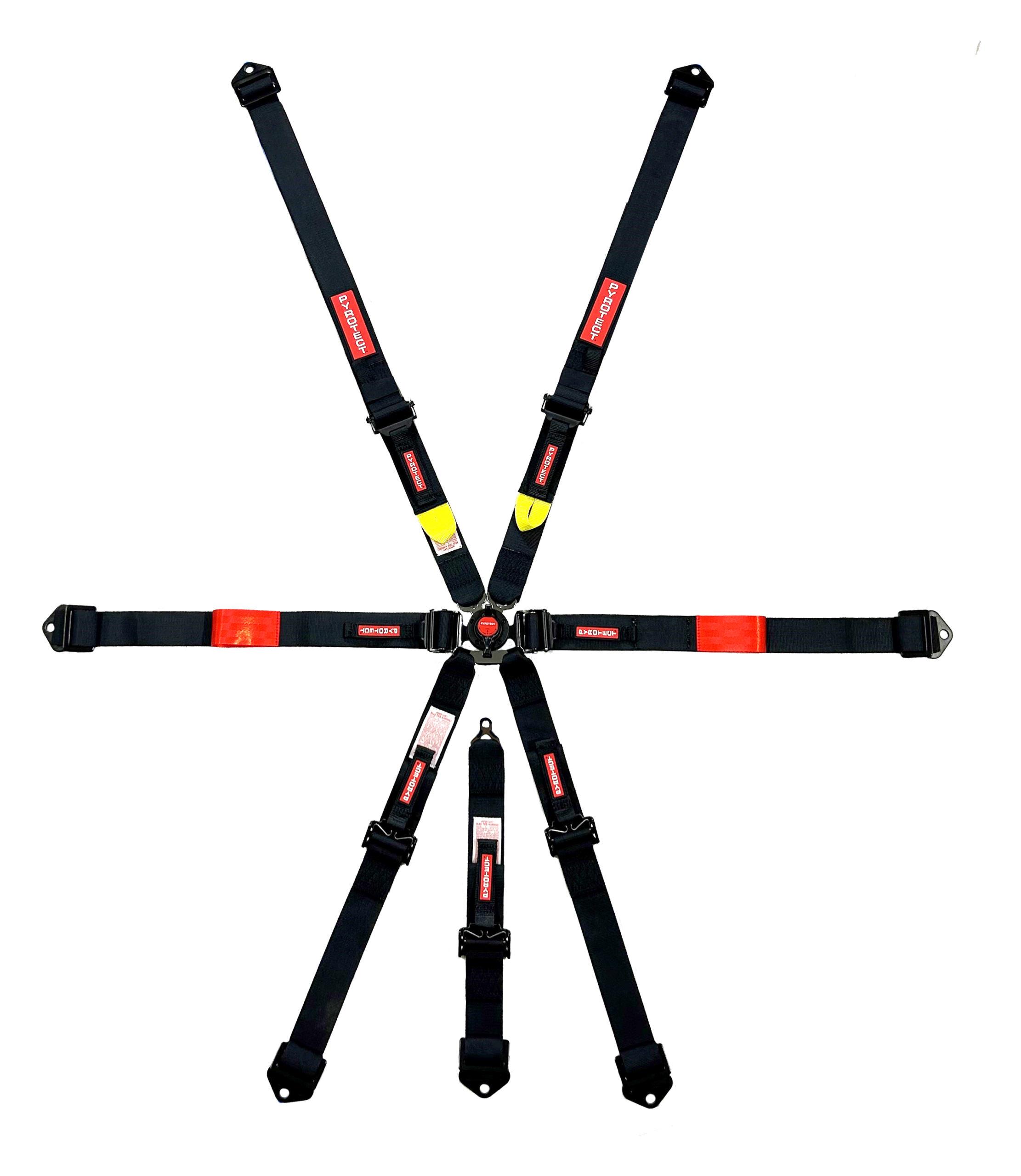 SB151020 2 in HARNESS, CAMLOCK LW ADJ, 5 & 6PT BLACK SFI 6 Point Cam Lock Endurance Harness with Light Weight Adjusters 2" Shoulder 2" Belt - Image 1
